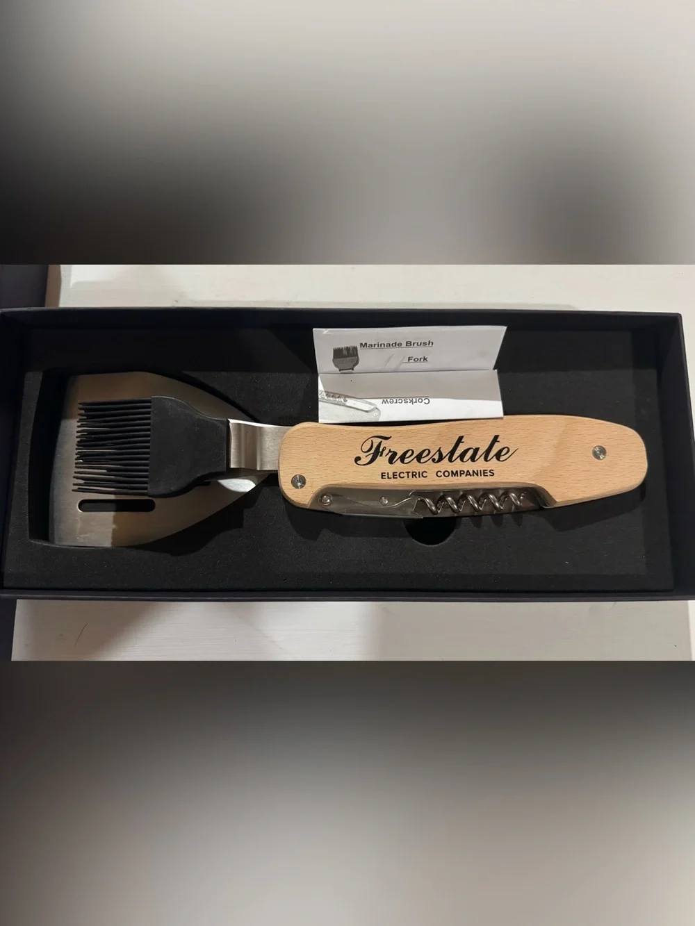 Branded Wooden Multi-Tool - Natural Wood for Cooking and Grilling